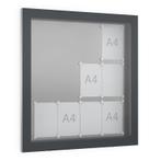 Informatiekast Buiten Draaideur 12x A4 Antracietgrijs, Nieuw in verpakking