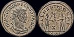276-282ad Roman Probus Ae antoninianus Probus receiving V..., Verzenden