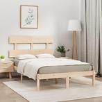 vidaXL Bedframe massief hout 120x200 cm, Bruin, Verzenden, Nieuw, Twijfelaar