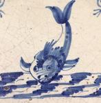 Tegel - Zeewezen / Vis : Haai - ca 1630 - 1650. - Antieke, Antiek en Kunst, Antiek | Glas en Kristal