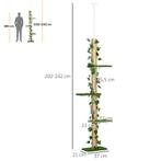 TRUUSK Krabpaal Plafondhoog 202-242 cm - Hoogte Verstelbaar, Dieren en Toebehoren, Verzenden, Nieuw