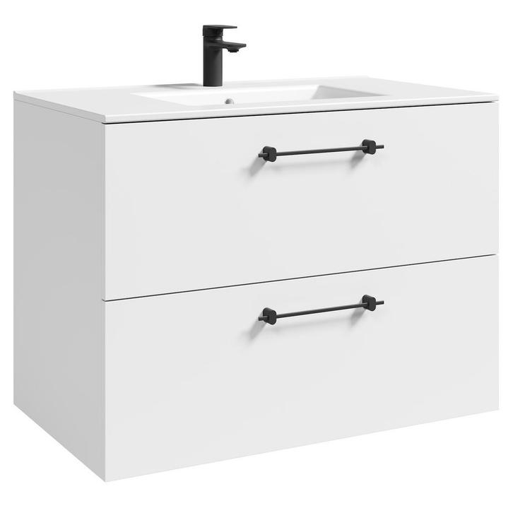 Badplaats Badkamermeubel Muro 80 cm - Wit - Badmeubel, Huis en Inrichting, Badkamer | Badkamermeubels, Nieuw, Wastafelkast, Verzenden