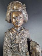 Bronzen standbeeld van geisha - Brons - Japan - Showa -