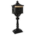 Vrijstaande Klassieke Brievenbus Zwart Brievenbussen, Tuin en Terras, Brievenbussen, Verzenden, Nieuw