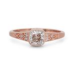 Ring - 18 karaat Roségoud -  1.28ct. tw. Diamant, Nieuw