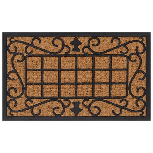 vidaXL Deurmat rechthoekig 45x75 cm rubber en kokosvezel, Tuin en Terras, Deurmatten, Nieuw, Verzenden