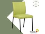 Leren eetkamerstoel Basic - Toledo Lime (felgroen) - Poten, Huis en Inrichting, Stoelen, Overige kleuren, Nieuw, Leer, Ophalen of Verzenden