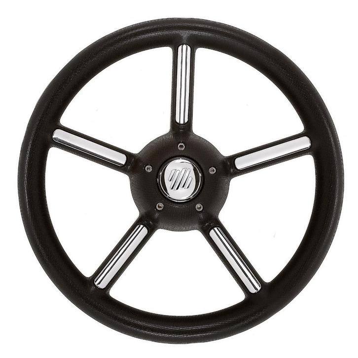 Ultraflex Stuurwiel V56 Zwart RVS 5-Spaaks 35 cm, Watersport en Boten, Bootonderdelen, Nieuw, Ophalen of Verzenden