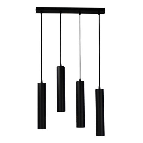 Vierdubbel langwerpige hanglamp 49CM | Zwart | 4x GU10, Huis en Inrichting, Lampen | Hanglampen, 75 cm of meer, Nieuw, Metaal