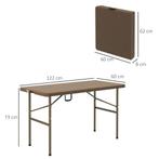 TRUUSK Campingtafel Vouwtafel Rattan-look 4 Personen Tuintaf, Verzenden, Nieuw