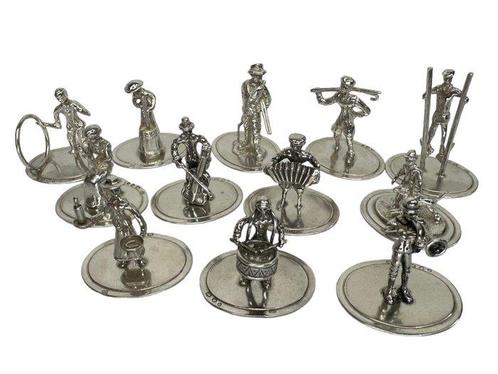 Miniatuur figuur - C.A. Stout (11) - .835 zilver, Antiek en Kunst, Antiek | Goud en Zilver