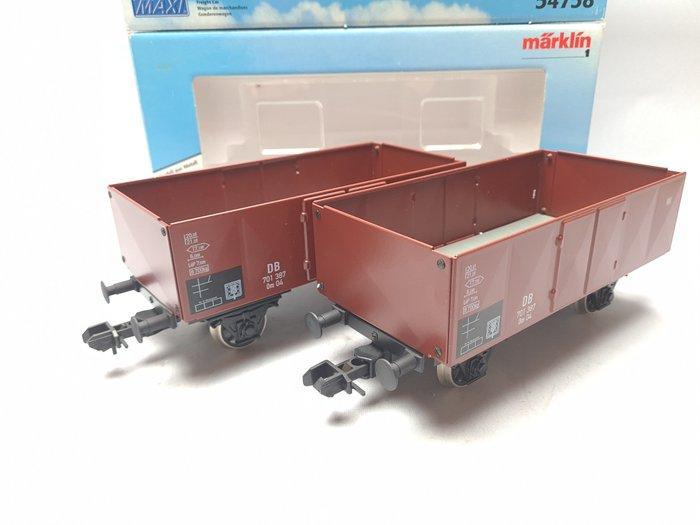 Märklin 1 - 54758 - Modeltrein goederenwagon (2) - 2x Open, Hobby en Vrije tijd, Modeltreinen | Overige schalen