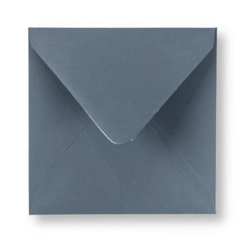 Envelop 14 x 14 cm Structuur Grijsblauw, Hobby en Vrije tijd, Kaarten | Zelf maken, Verzenden