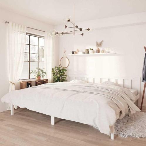 vidaXL Bedframe massief grenenhout wit 200x200 cm, Huis en Inrichting, Slaapkamer | Bedden, Overige maten, 200 cm, Wit, Tweepersoons