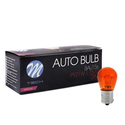 M-Tech - PY21W BAU15s 24V 21W - Basic - Oranje -  Per 1..., Auto-onderdelen, Verlichting, Nieuw, Verzenden