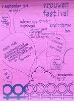 vintageposter vrouwenrechten - vrouwenfestival 1978, Verzenden, Nieuw, Overige onderwerpen, Met lijst