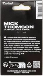 Jim Dunlop Mick Thomson Custom Jazz III plectrum 6-pack, Ophalen of Verzenden, Nieuw, Elektrische gitaar
