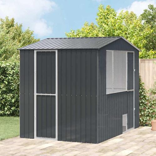 vidaXL Vogelkooi Antraciet 215 x 310 x 247 cm Gegalvaniseerd, Dieren en Toebehoren, Overige Dieren-accessoires, Nieuw, Verzenden