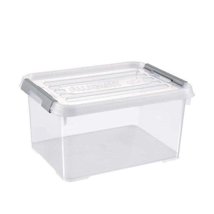 Curver Handy+ opbergbox 15 liter transparant met clipdeksel, Huis en Inrichting, Woonaccessoires | Prullenbakken, Nieuw, Ophalen of Verzenden