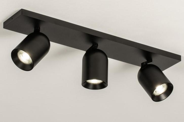 Rietveld Spots - Zwart, Goud - Metaal, Aluminium, Huis en Inrichting, Lampen | Hanglampen, Verzenden