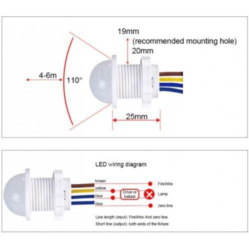 Automatische PIR Motion licht Sensor, Huis en Inrichting, Banken | Complete zithoeken, Verzenden