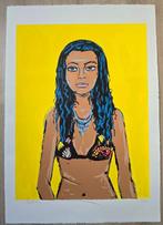 Peter Klashort (1957-2024) - Lady on Yellow, Antiek en Kunst