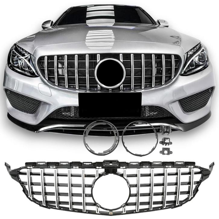Sport Panamericana grille geschikt voor Mercedes W205 C-Klas, Auto diversen, Tuning en Styling, Ophalen of Verzenden