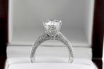 2 Carat Briljant D VVS Diamanten Ring 18 karaat Witgoud 3.41, Sieraden, Tassen en Uiterlijk, Ringen, Nieuw, Goud, Goud, Met edelsteen