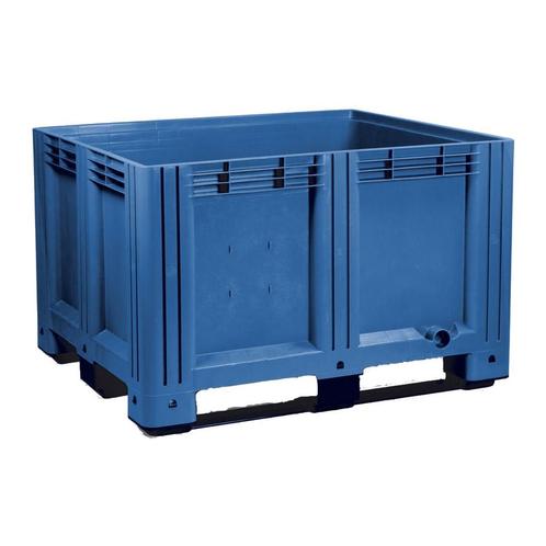 Kunststof Palletbox Blauw 1200 x 1000 x 760 mm 3 sleden -, Doe-het-zelf en Verbouw, Hout en Planken, Nieuw, Verzenden