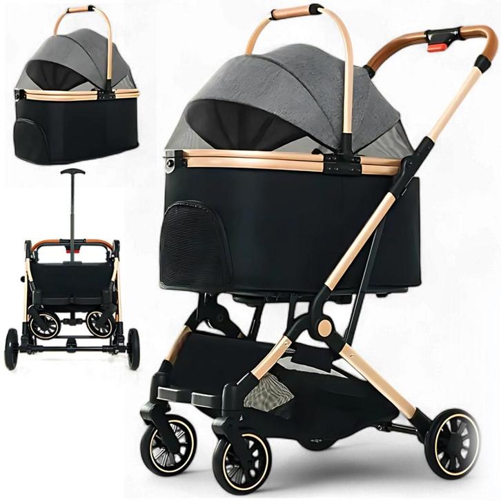 Luxe Multifunctionele Hondenbuggy Grijs, Dieren en Toebehoren, Honden-accessoires, Nieuw, Ophalen of Verzenden