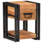 vidaXL Nachtkastje 2 pcs Bruin 30 x 30 x 40 cm Massief, Huis en Inrichting, Minder dan 45 cm, Verzenden, Nieuw, Minder dan 55 cm