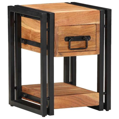 vidaXL Nachtkastje 2 pcs Bruin 30 x 30 x 40 cm Massief, Huis en Inrichting, Slaapkamer | Nachtkastjes, Nieuw, Minder dan 45 cm