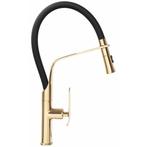 REA Hoog model keukenmengkraan - zwart/goud - luxe design..., Ophalen of Verzenden, Nieuw