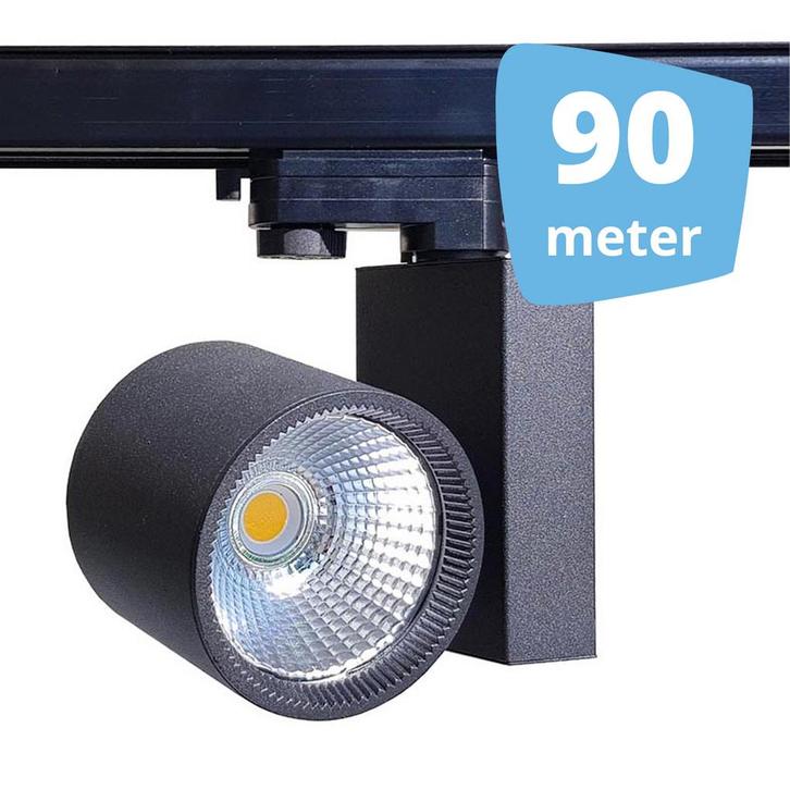*TIP* 90x 30W LED Track Spot Spirit Zwart 3500K Warmwit +, Zakelijke goederen, Kantoor en Winkelinrichting | Winkel en Inventaris