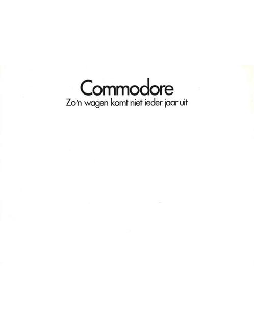 1972 OPEL COMMODORE BROCHURE NEDERLANDS, Boeken, Auto's | Folders en Tijdschriften, Opel