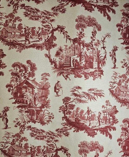 Toile de Jouy stoffen Original -300x280cm- Artmaison, Antiek en Kunst, Antiek | Kleden en Textiel