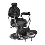 Barbierstoel Cesare zilver-zwart (Barber stoel), Nieuw, Overige typen, Verzenden