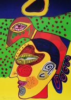Corneille (1922-2010) - Tete de femme et oiseau pensif, Antiek en Kunst