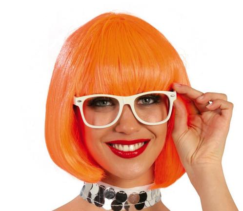Oranje Pruik Half Lang, Hobby en Vrije tijd, Feestartikelen, Nieuw, Verzenden