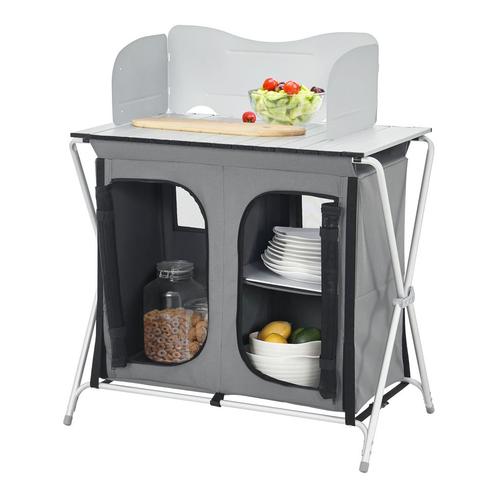 Campingkast opvouwbaar 104,5x80x50,5 cm donkergrijs, Caravans en Kamperen, Kampeeraccessoires, Nieuw, Verzenden