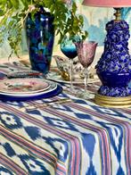 Veelkleurig tafelkleed met ikat-stijl print voor grote