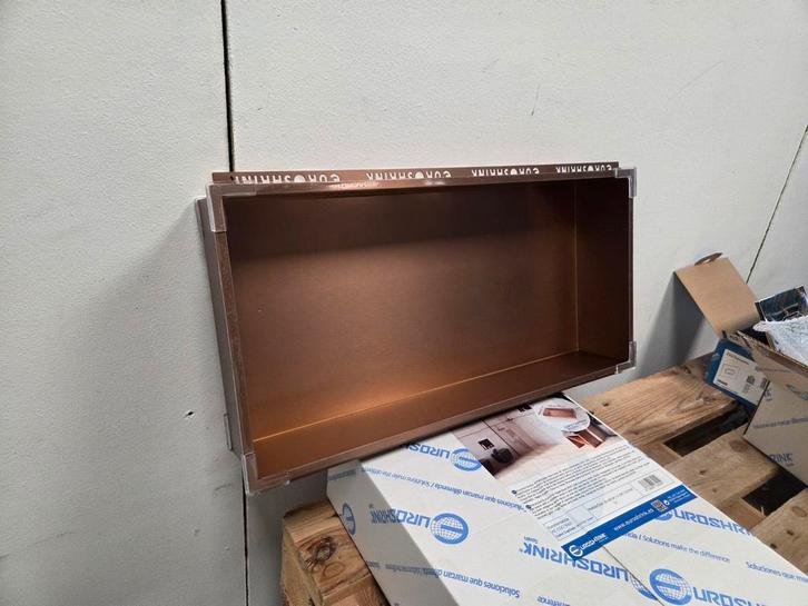 Demis inbouwnis 30 x 60 x 10 cm geborsteld brons koper, Doe-het-zelf en Verbouw, Sanitair, Bad, Nieuw, Koper, Ophalen of Verzenden
