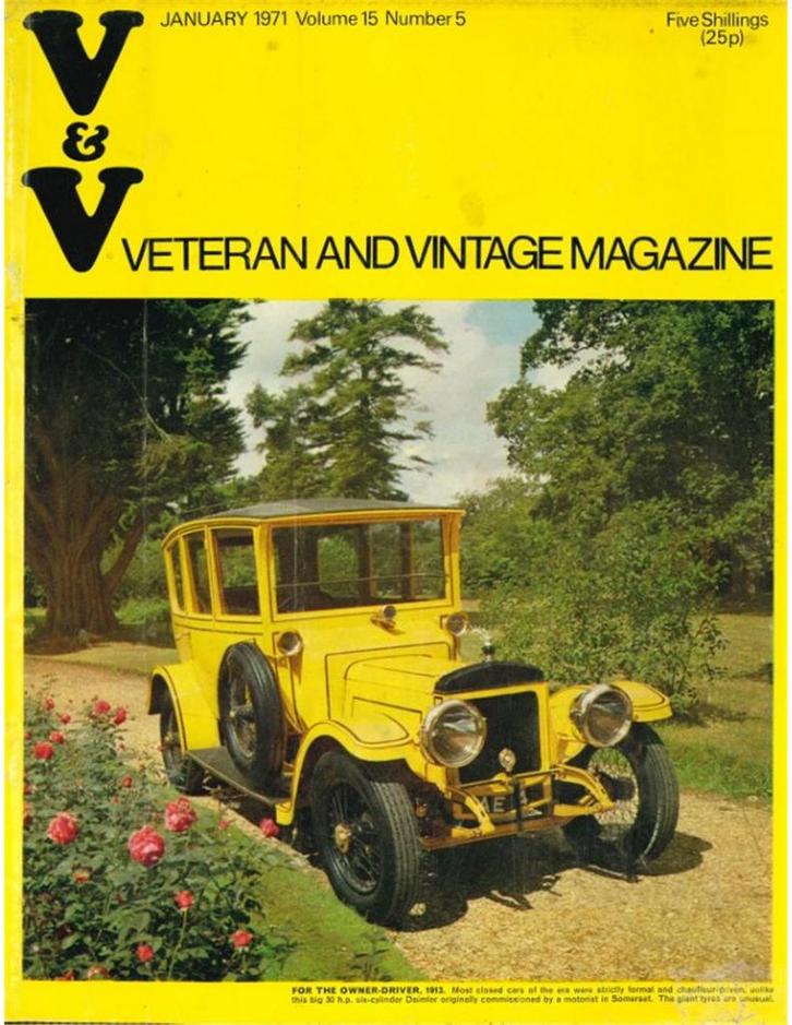 1971 VETERAN AND VINTAGE MAGAZINE 5 ENGELS, Boeken, Auto's | Folders en Tijdschriften