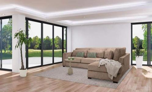 Hoekbank Almere - hoekbanken - Taupe, Huis en Inrichting, Banken | Sofa's en Chaises Longues, Nieuw, Stof
