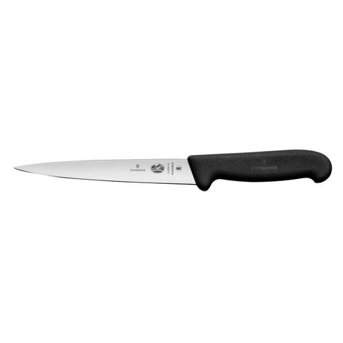 GGM Gastro | VICTORINOX | Fileermes - 18cm - Zwart | FIMSV18, Huis en Inrichting, Keuken | Bestek, Nieuw, Verzenden