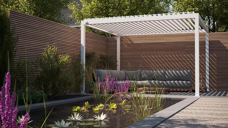 SUNS Alvaro overkapping 974 x 363 cm matt white SALE |, Tuin en Terras, Tuinsets en Loungesets, Ophalen of Verzenden