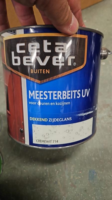Cetabever Meesterbeits - Cremewit 714 - 2,5 liter (Rambo), Doe-het-zelf en Verbouw, Verf, Beits en Lak, Beits, Beige, Nieuw, Minder dan 5 liter