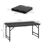 TRUUSK Buitentafel, Tuintafel, Voor 4 Personen, Opklapbaar,, Verzenden, Nieuw