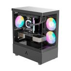 PC behuizing - gamer case - U20M BLACK - Tempered glass - RG, Computers en Software, Computerbehuizingen, Verzenden, Nieuw