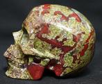 Drakenbloed Jasper Handgesneden kristallen schedel -